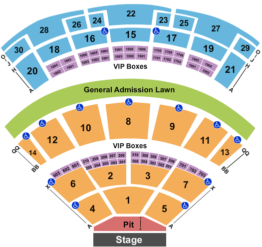 Saratoga Performing Arts Center Neil Young Seating Chart